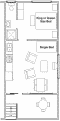 Floor Plan 3 Person Lodge
